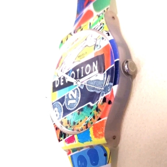 Swatch Watch White Loop SUOZ170 2014 Collector Specials Swiss Made Rare Quartz - Picture 5 of 11